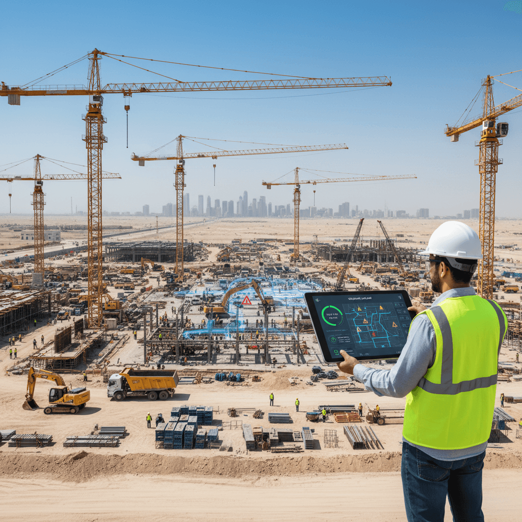 AI vision dashboard summarising Aramco contractor EHS violations and SAP-PM notification status