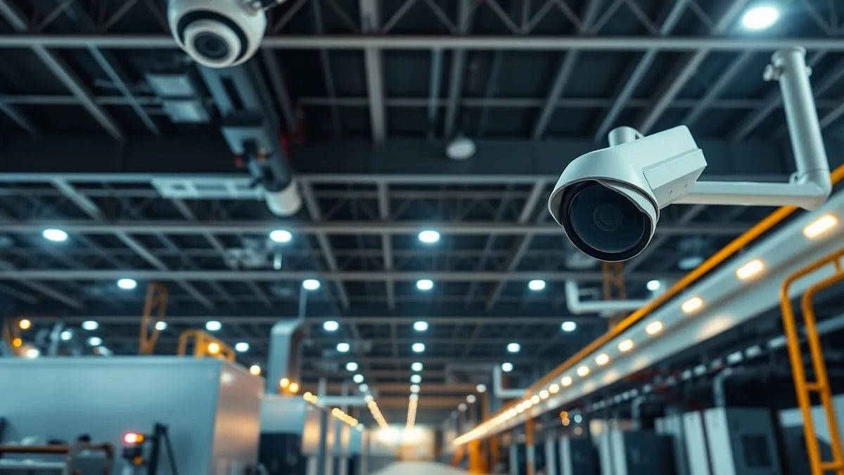 CCTV control room and edge video device side by side at a Saudi industrial facility