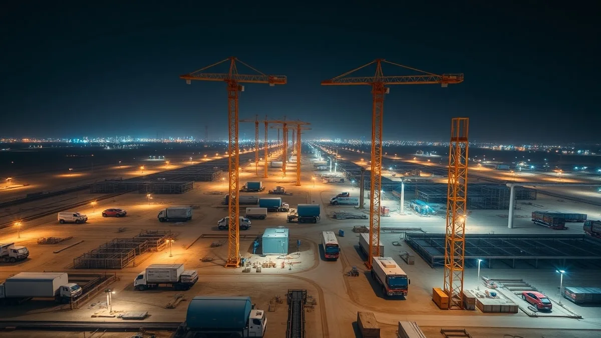 Side-by-side image of an RFID-tagged asset and a vision platform bounding box on the same construction yard