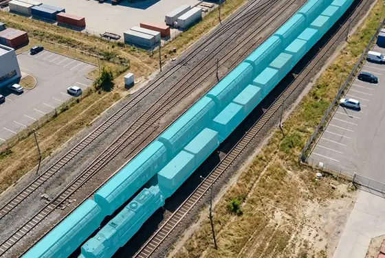 AI segmentation on a drone aerial inspection view