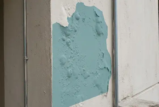 AI segmentation mask on paint blistering