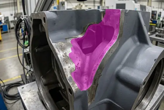 AI segmentation mask on an unpainted missed area