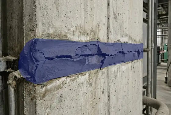 AI segmentation mask on failed sealant
