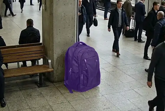 AI segmentation on an unattended bag